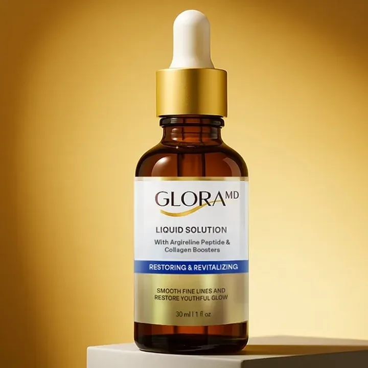 Presentación visual del sérum GloraMD